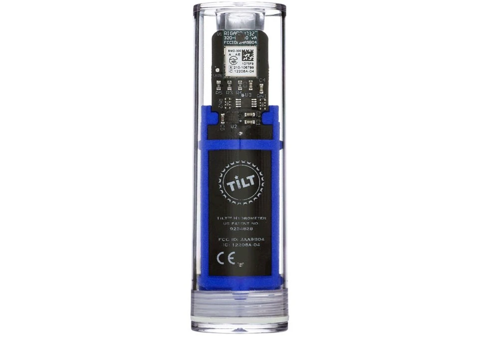 Tilt Hydrometer and Thermometer - Blue